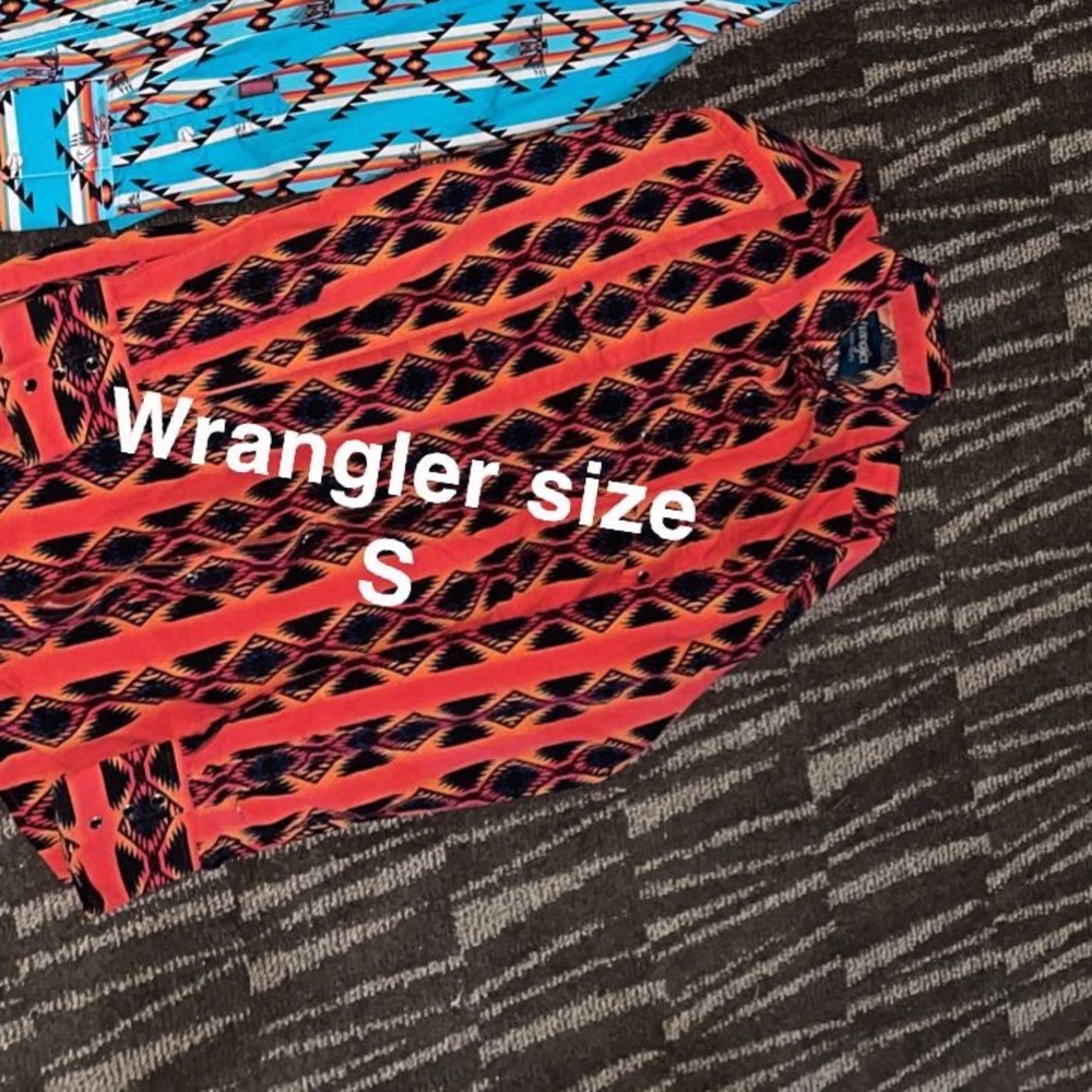 Wrangler Orange Aztec button up